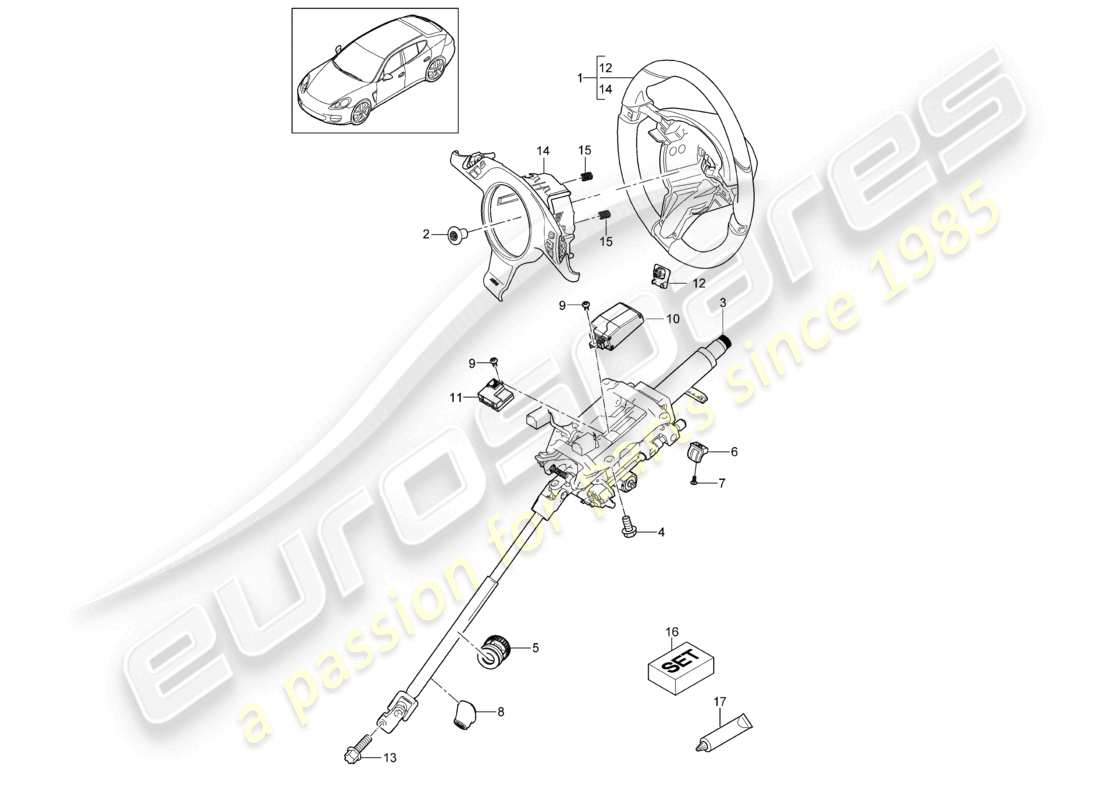 a part diagram from the porsche 2014 (panamera 970) parts catalogue