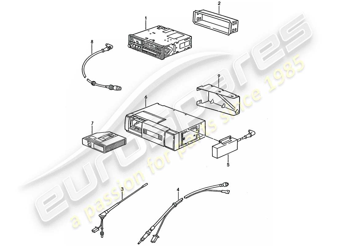 a part diagram from the porsche 928 parts catalogue