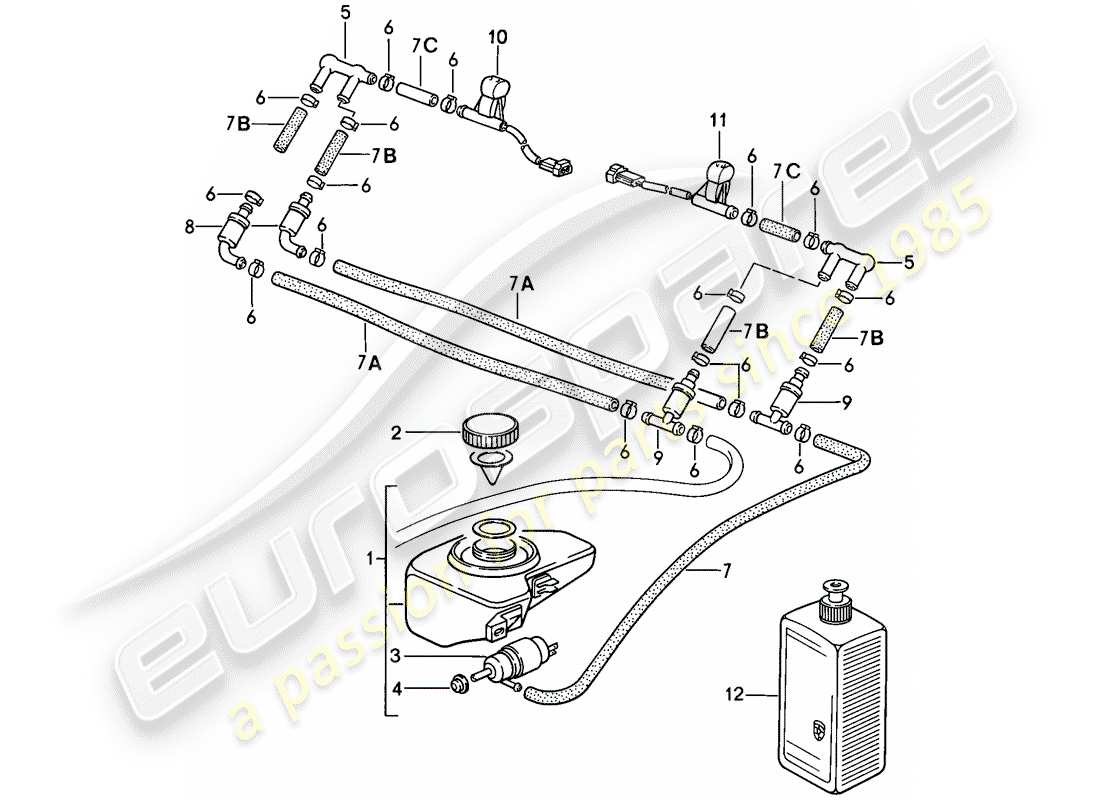 a part diagram from the porsche 1984 (911) parts catalogue