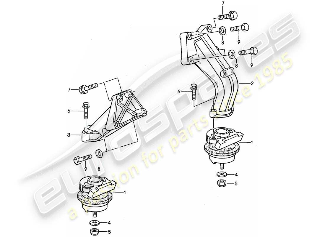 a part diagram from the porsche 968 parts catalogue