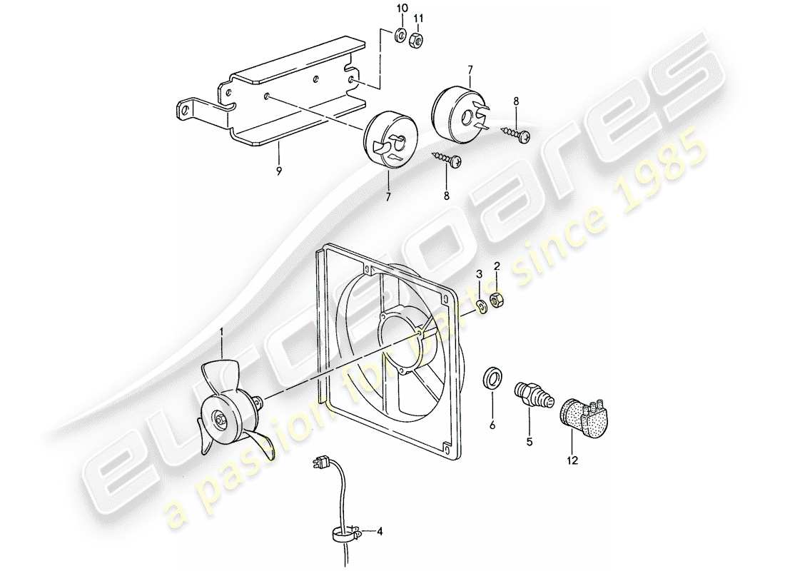 a part diagram from the porsche 944 parts catalogue
