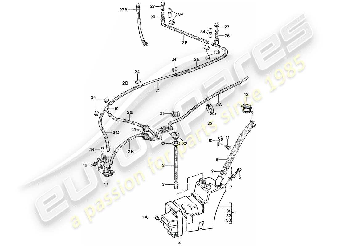 a part diagram from the porsche 1985 (911) parts catalogue