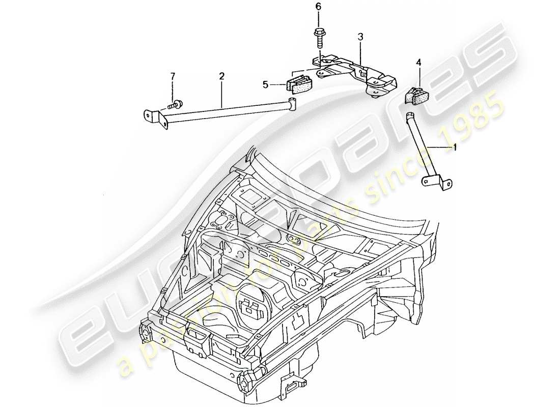 a part diagram from the porsche 996 parts catalogue