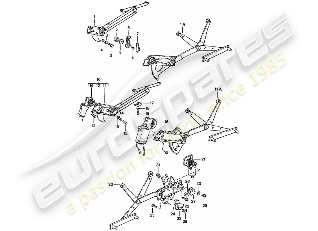 a part diagram from the porsche 911 parts catalogue