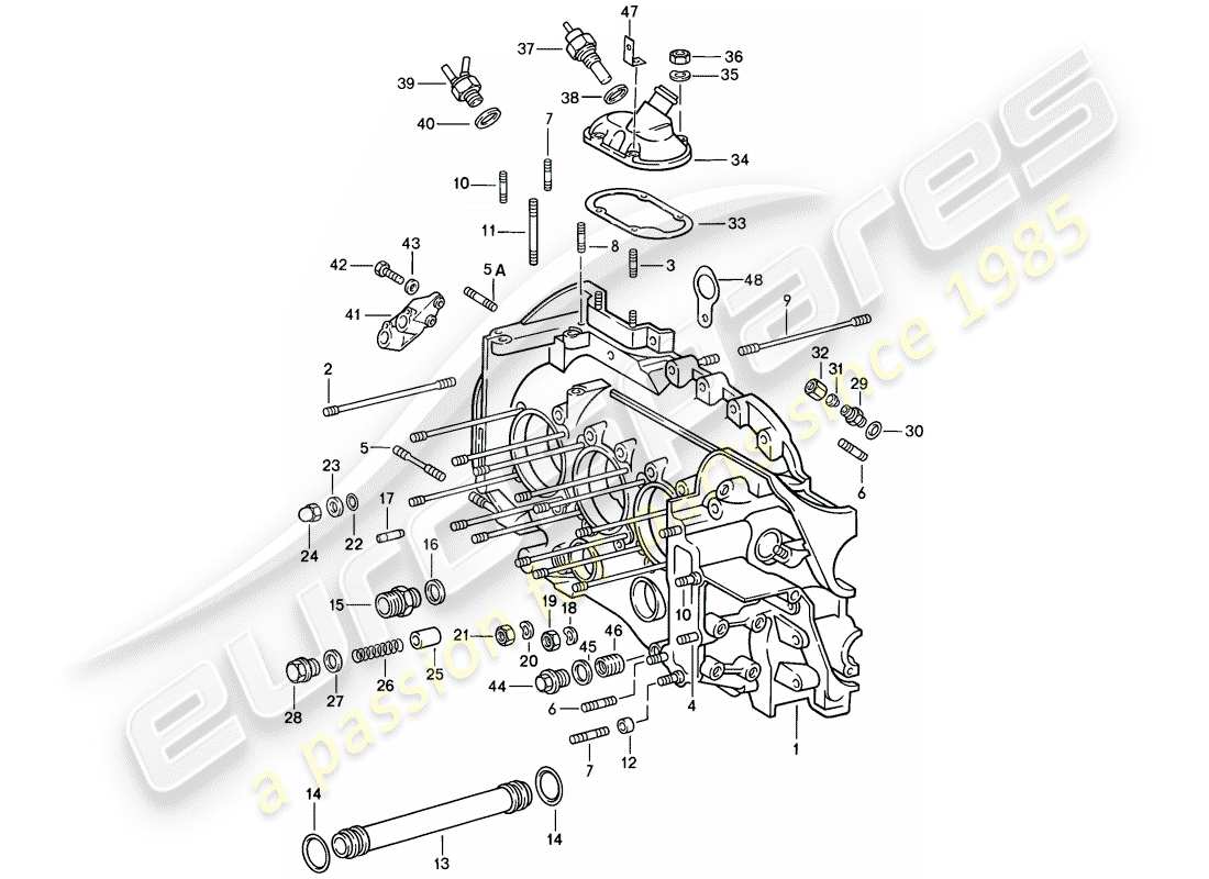 a part diagram from the porsche 1986 (911) parts catalogue