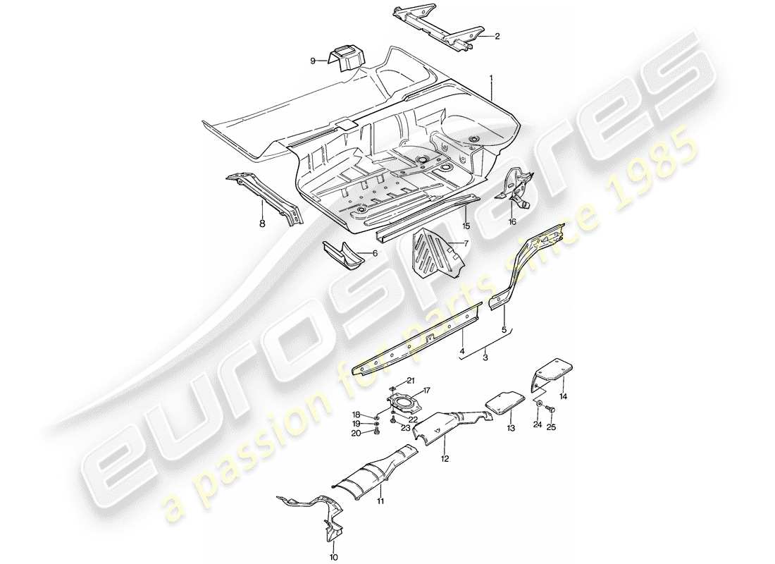 a part diagram from the porsche 928 parts catalogue
