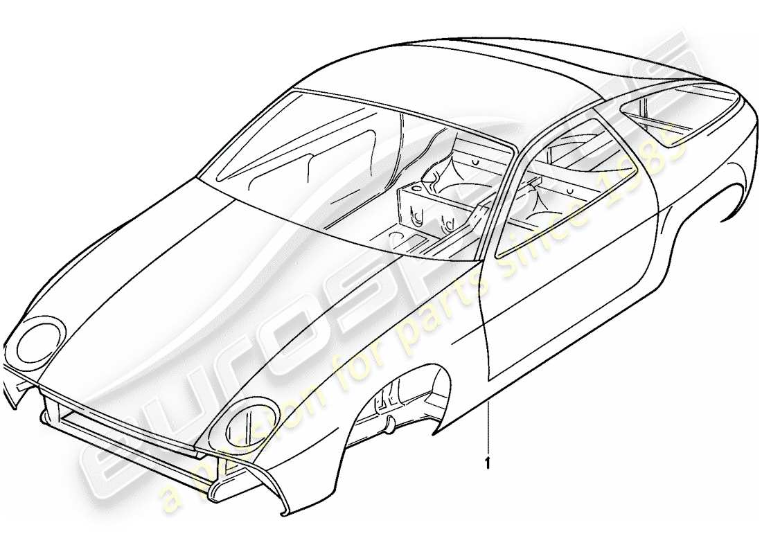 a part diagram from the porsche 1983 (928) parts catalogue