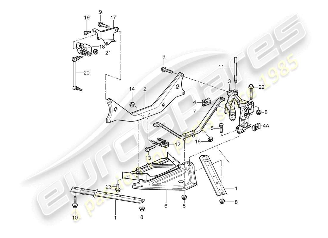 a part diagram from the porsche 2006 (987 cayman) parts catalogue