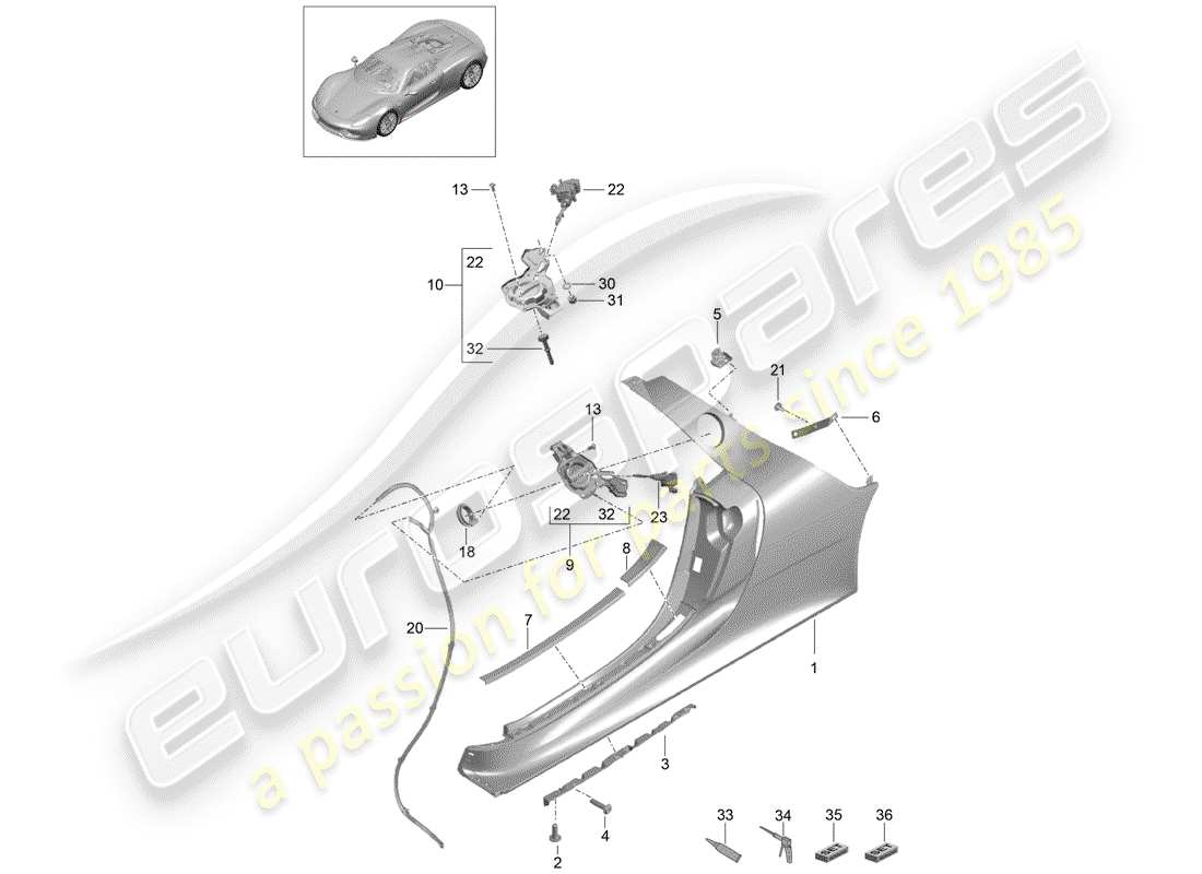 part diagram containing part number 91855960100