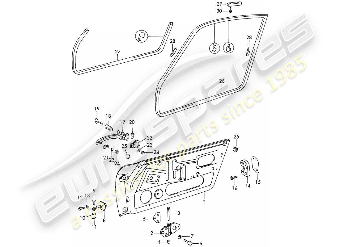 a part diagram from the porsche 911 parts catalogue