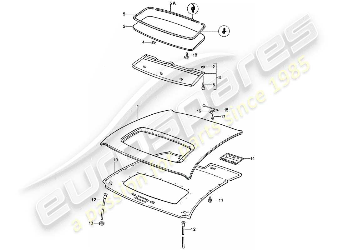 a part diagram from the porsche 1984 (928) parts catalogue