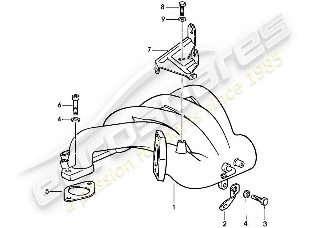 VIEW PARTS DIAGRAMS FROM THE PORSCHE 944 PARTS CATALOGUE a part diagram from the porsche 944 parts catalogue
