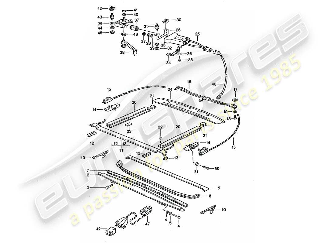 a part diagram from the porsche 1995 (928) parts catalogue