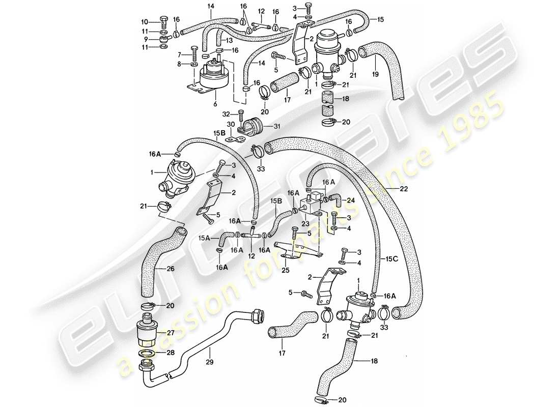 a part diagram from the porsche 1984 (911) parts catalogue