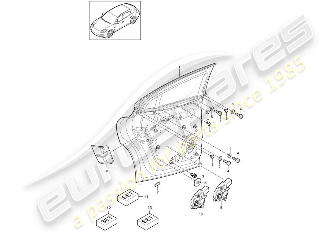 a part diagram from the porsche 2012 (panamera 970) parts catalogue
