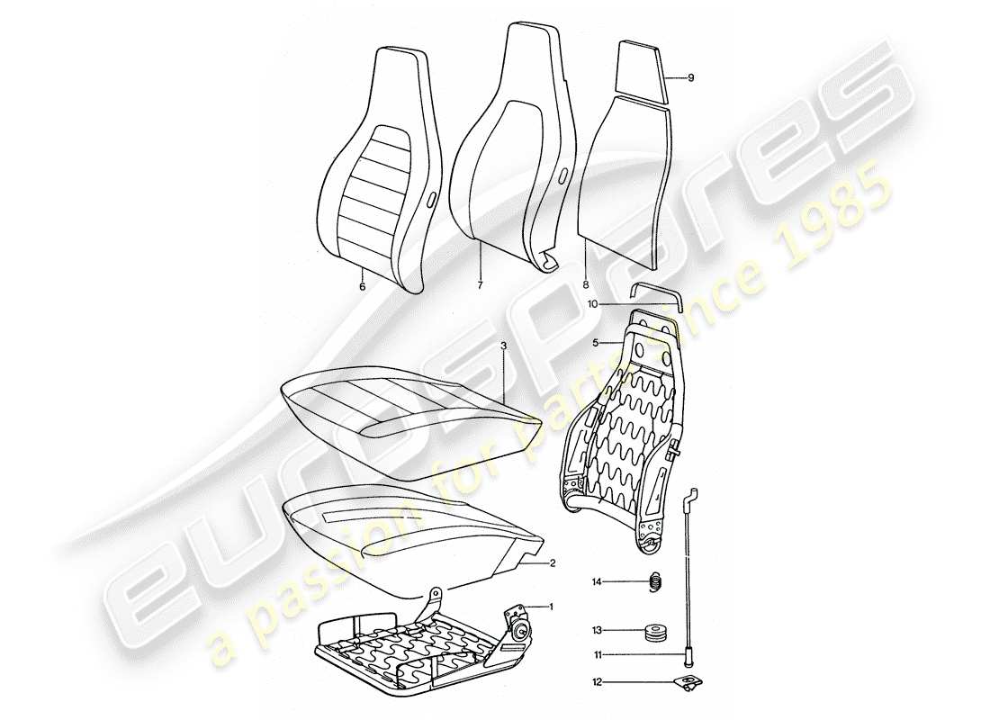 a part diagram from the porsche 1977 (911 turbo) parts catalogue