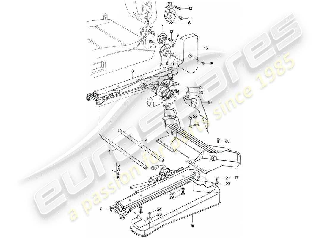 a part diagram from the porsche 928 parts catalogue