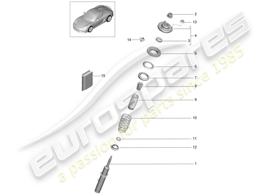 a part diagram from the porsche boxster parts catalogue