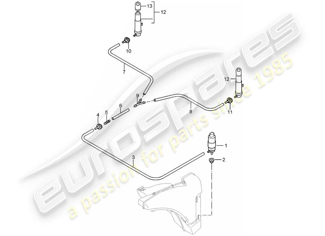 a part diagram from the porsche 2008 (987 boxster) parts catalogue