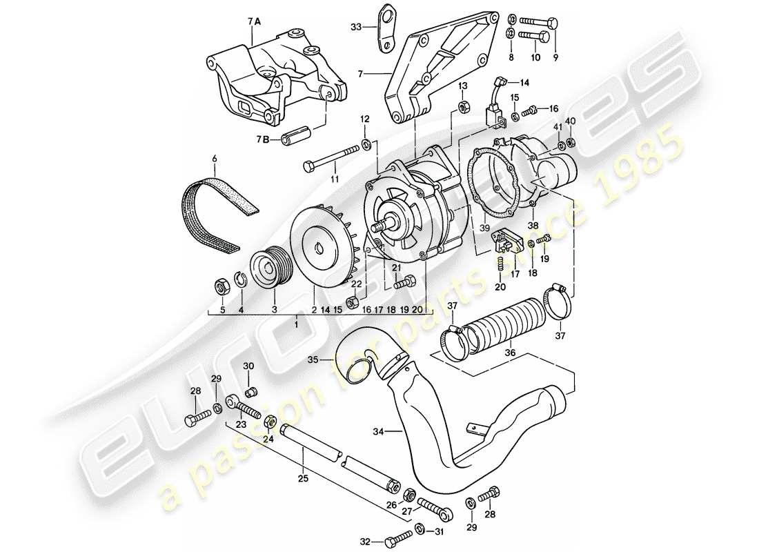 VIEW PARTS DIAGRAMS FROM THE PORSCHE 944 PARTS CATALOGUE a part diagram from the porsche 944 parts catalogue