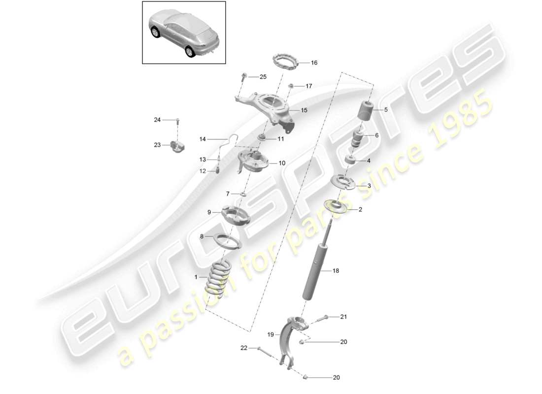 a part diagram from the porsche 2016 (macan) parts catalogue