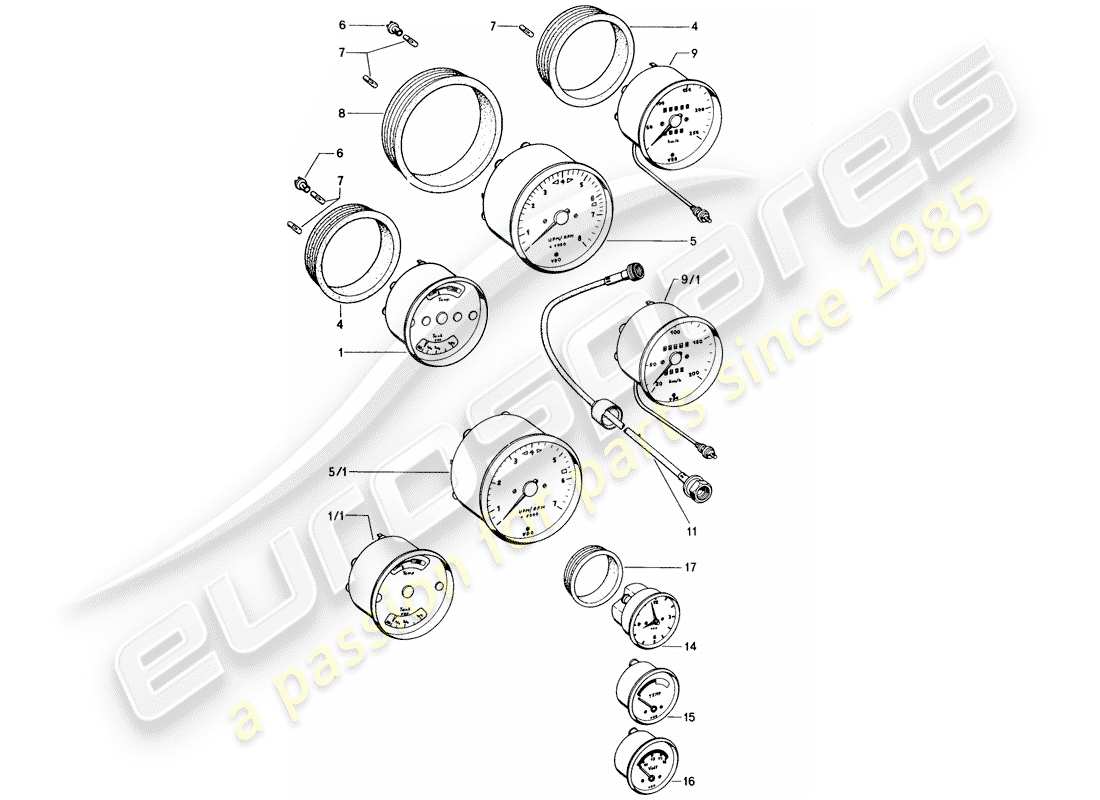 a part diagram from the porsche 914 parts catalogue