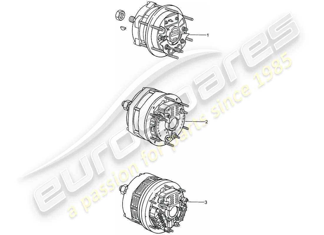 a part diagram from the porsche accessories and tequipment parts catalogue