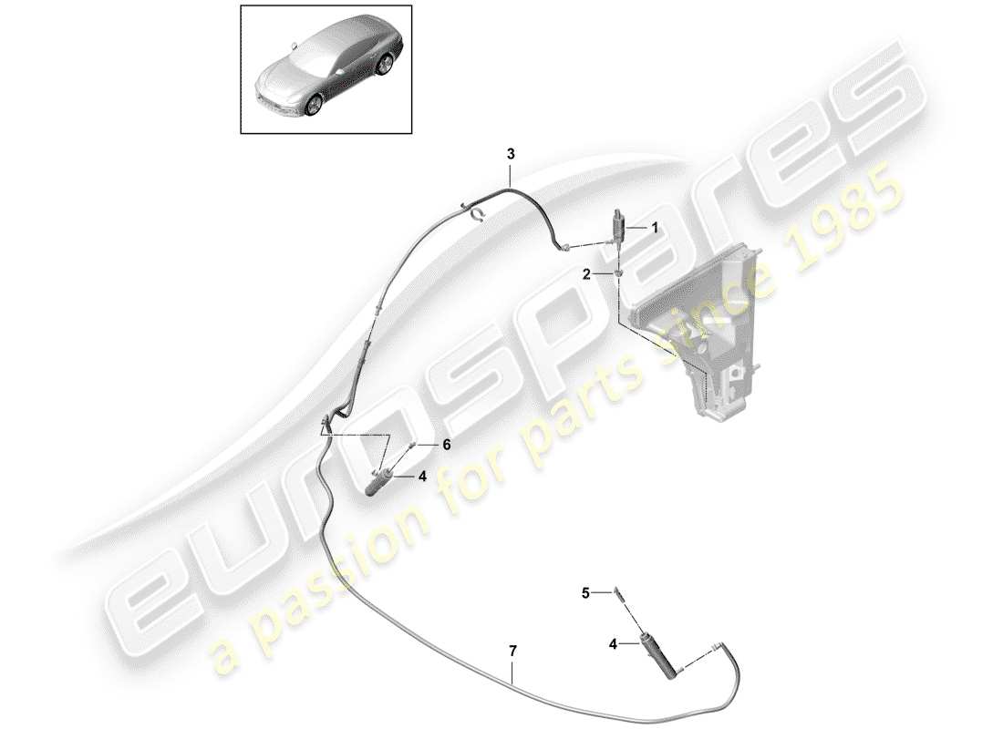 VIEW PARTS DIAGRAMS FROM THE PORSCHE PANAMERA PARTS CATALOGUE a part diagram from the porsche panamera parts catalogue