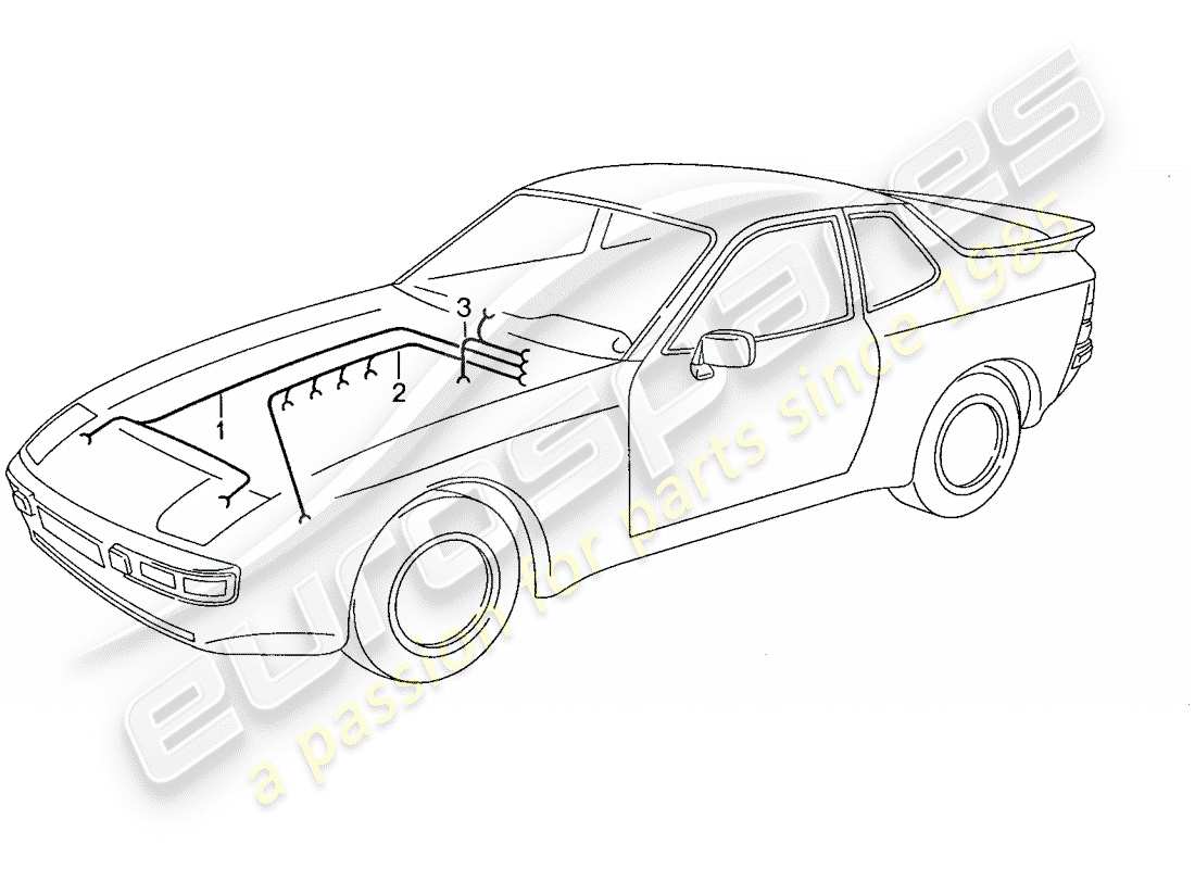 a part diagram from the porsche 944 parts catalogue
