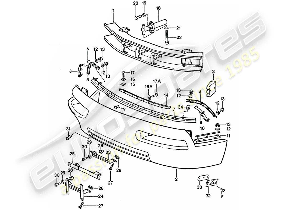 a part diagram from the porsche 1993 (928) parts catalogue