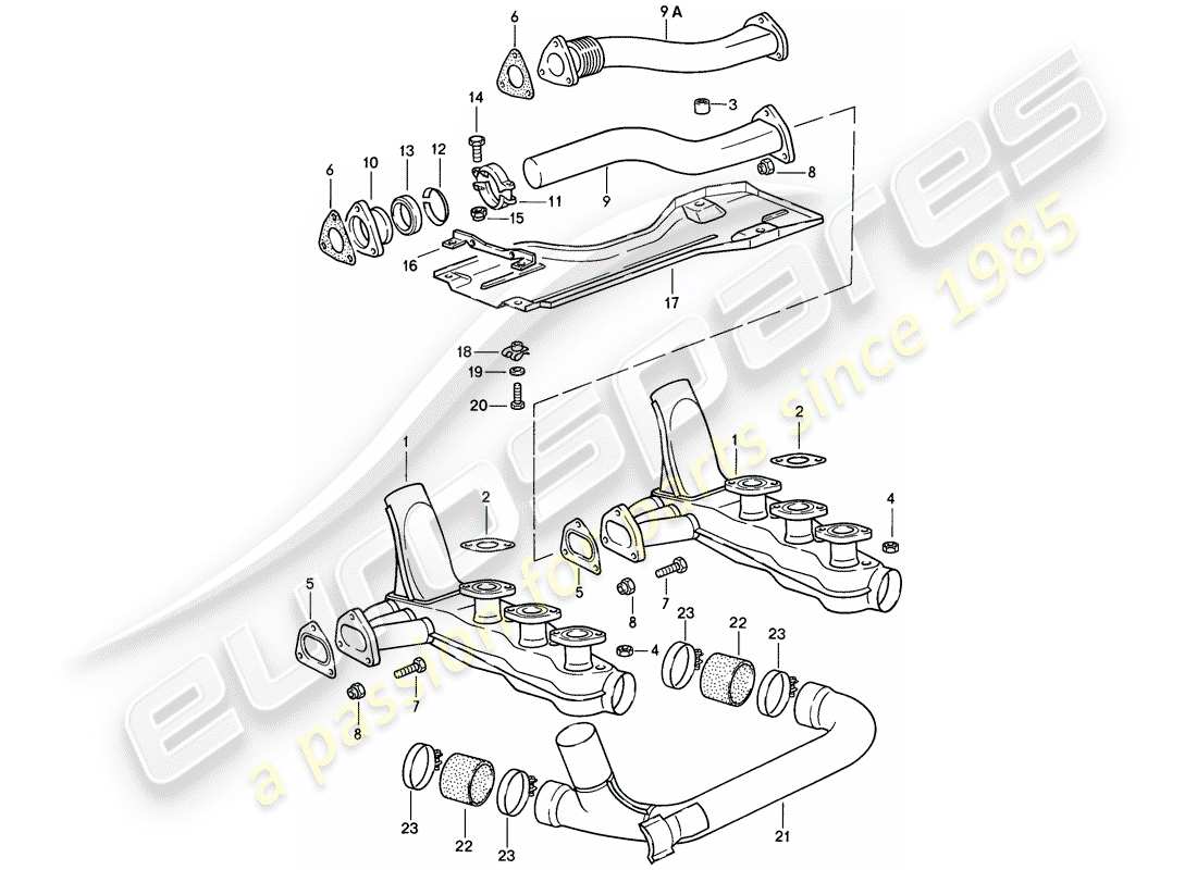 a part diagram from the porsche 1986 (911) parts catalogue