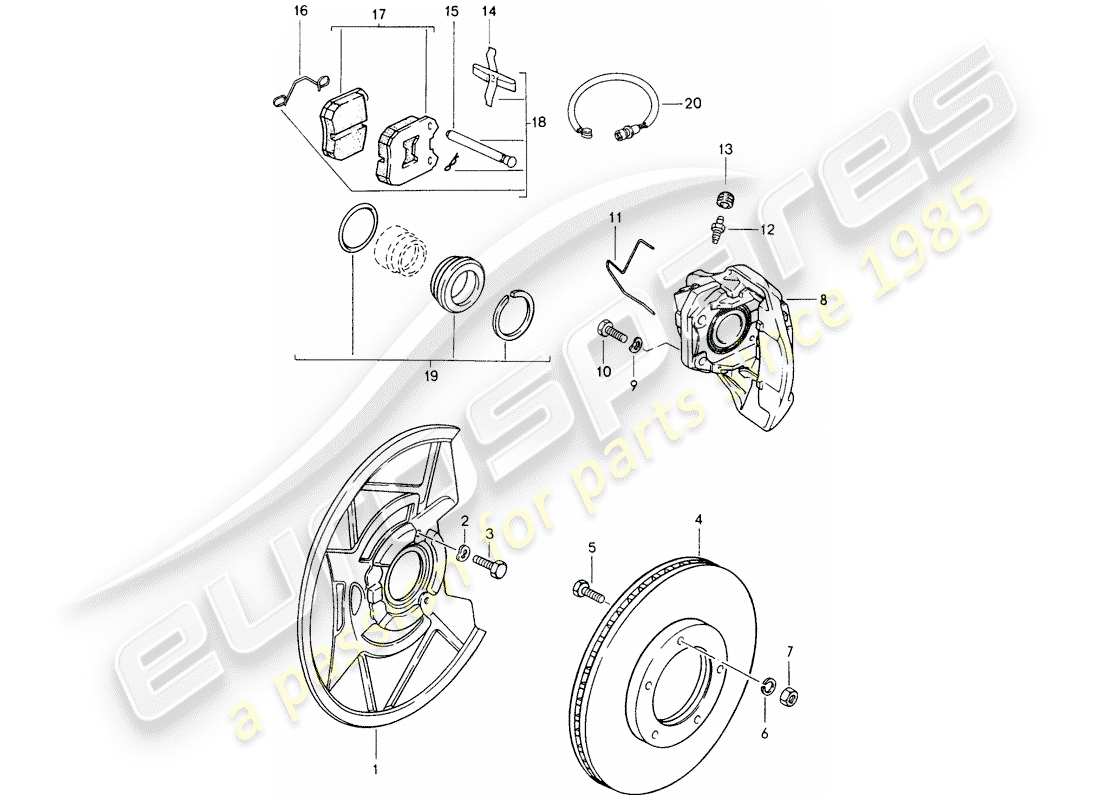 VIEW PARTS DIAGRAMS FROM THE PORSCHE 944 PARTS CATALOGUE a part diagram from the porsche 944 parts catalogue