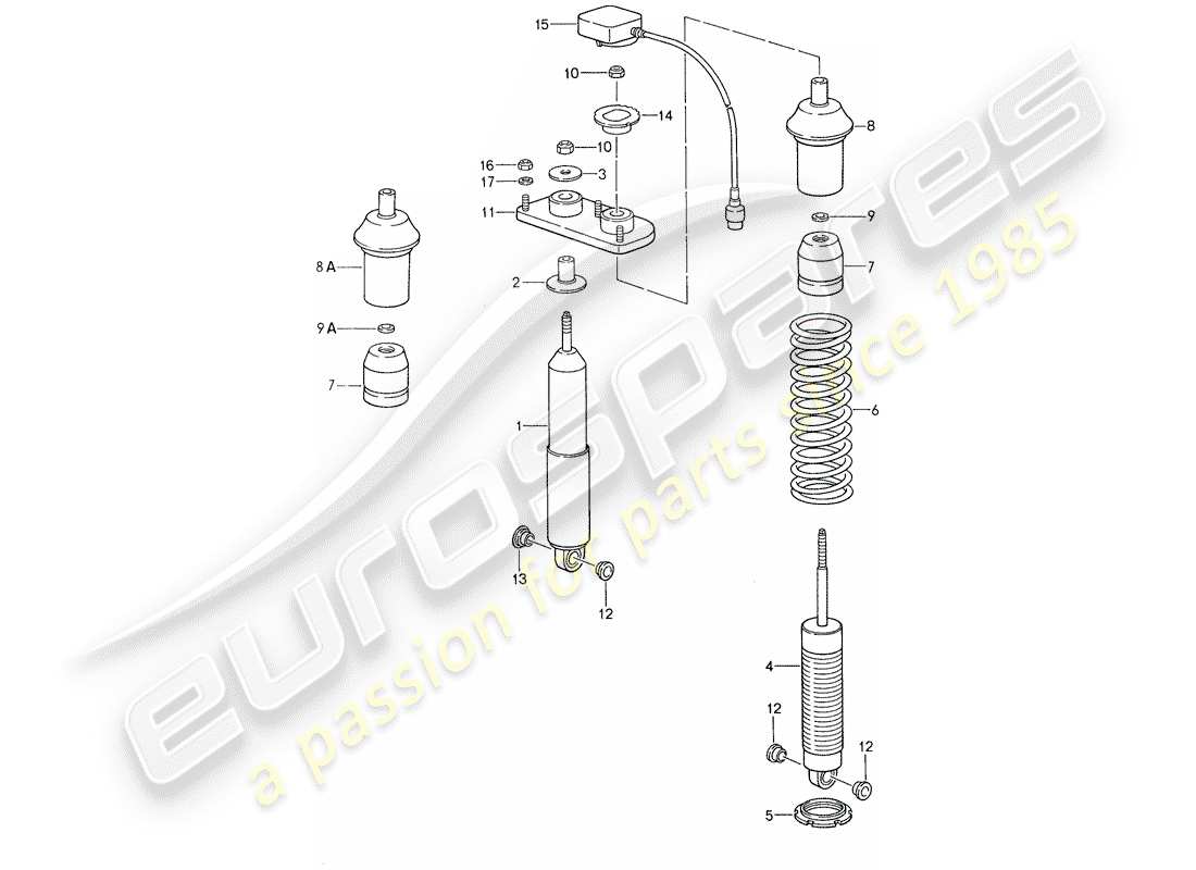 a part diagram from the porsche 959 parts catalogue