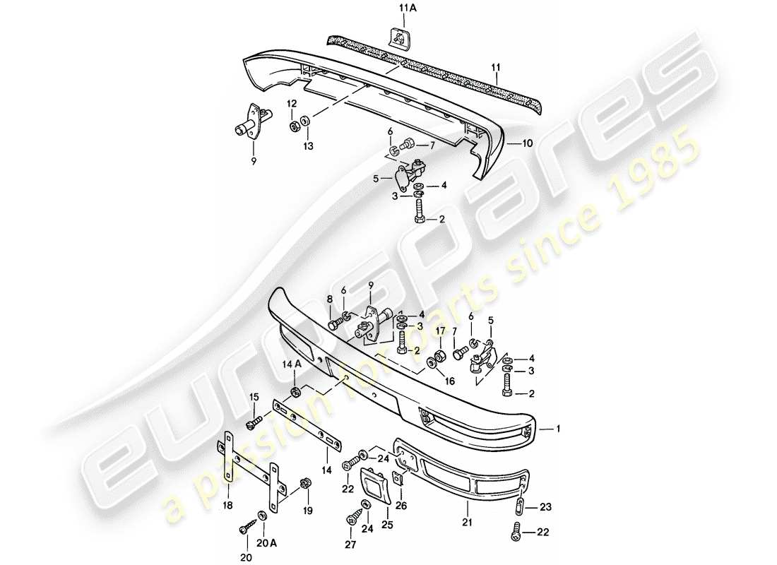 a part diagram from the porsche 1986 (944) parts catalogue