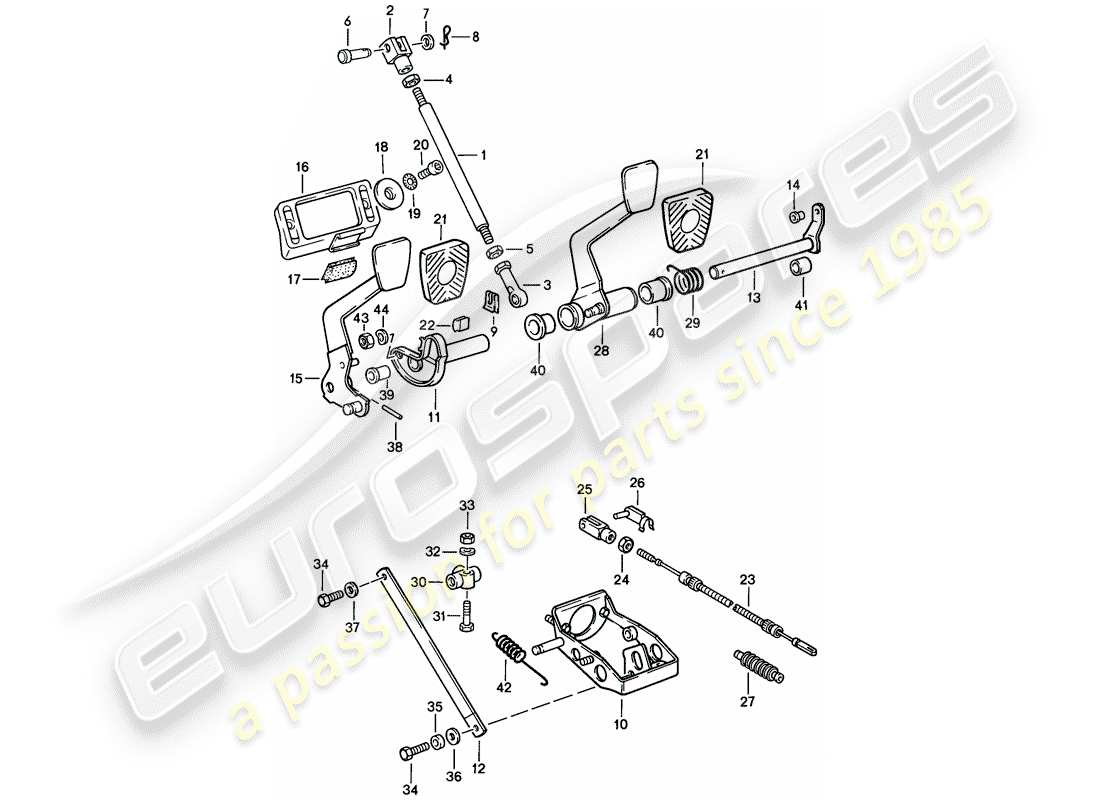 a part diagram from the porsche 911 parts catalogue