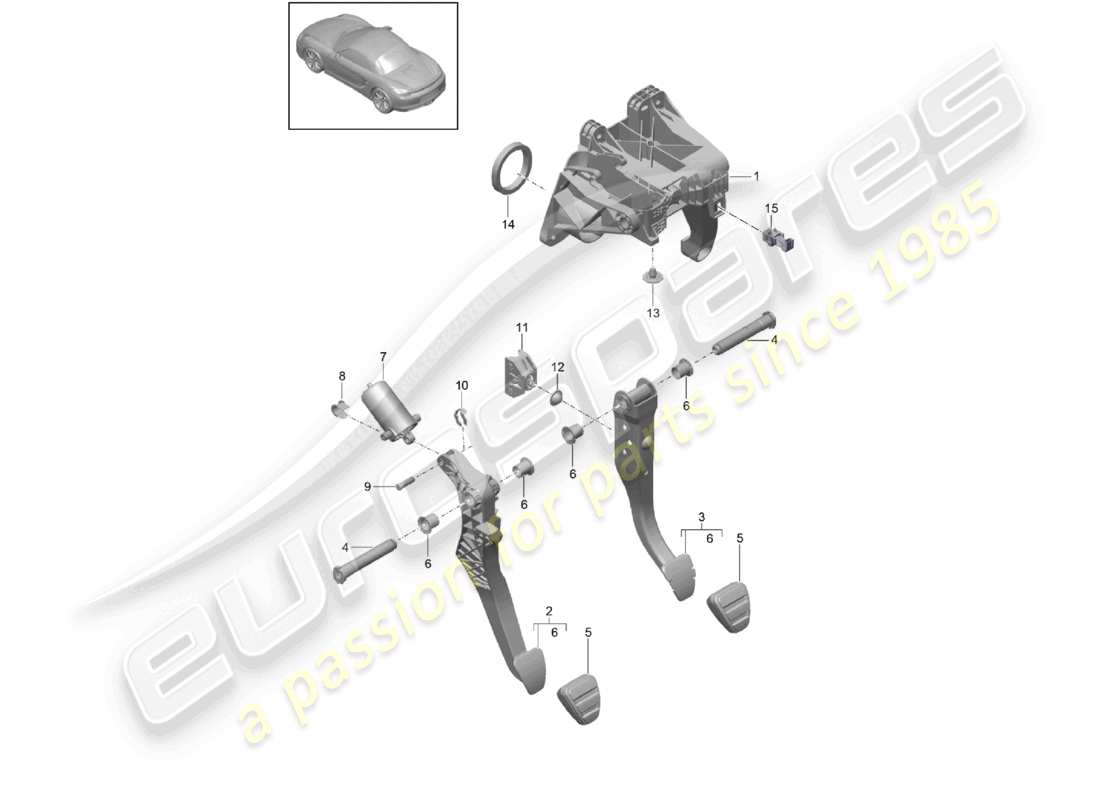 a part diagram from the porsche boxster parts catalogue