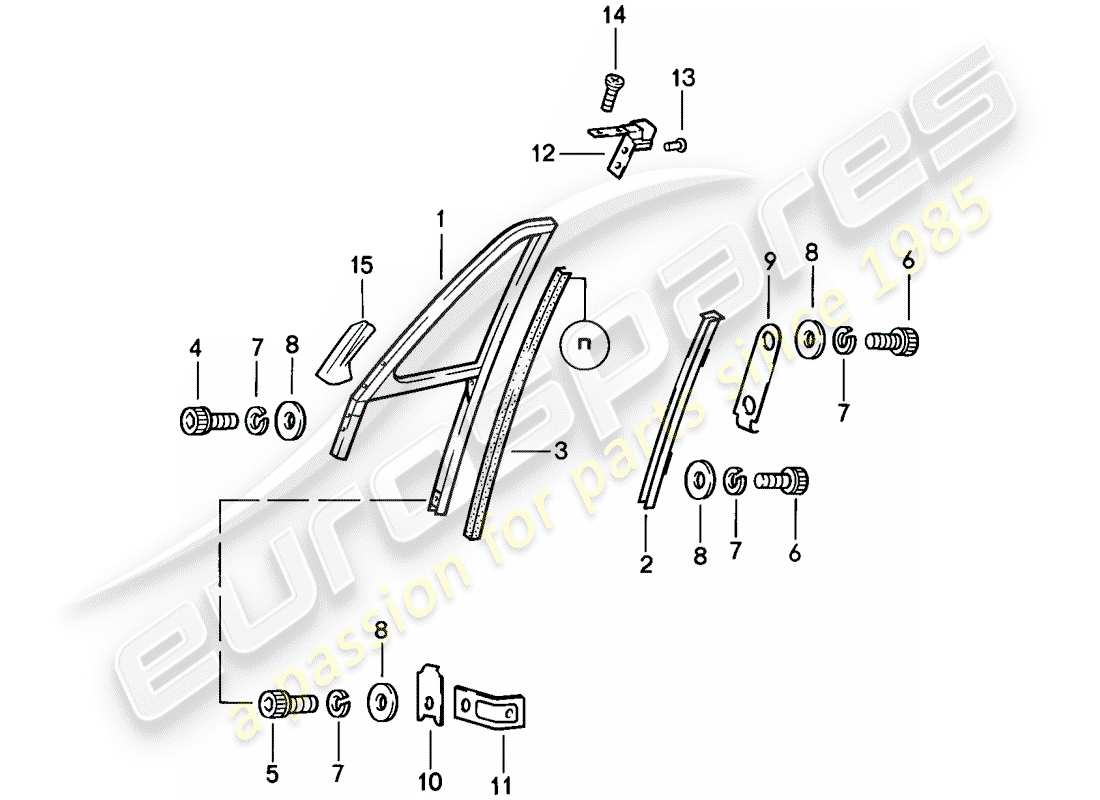 a part diagram from the porsche 911 parts catalogue