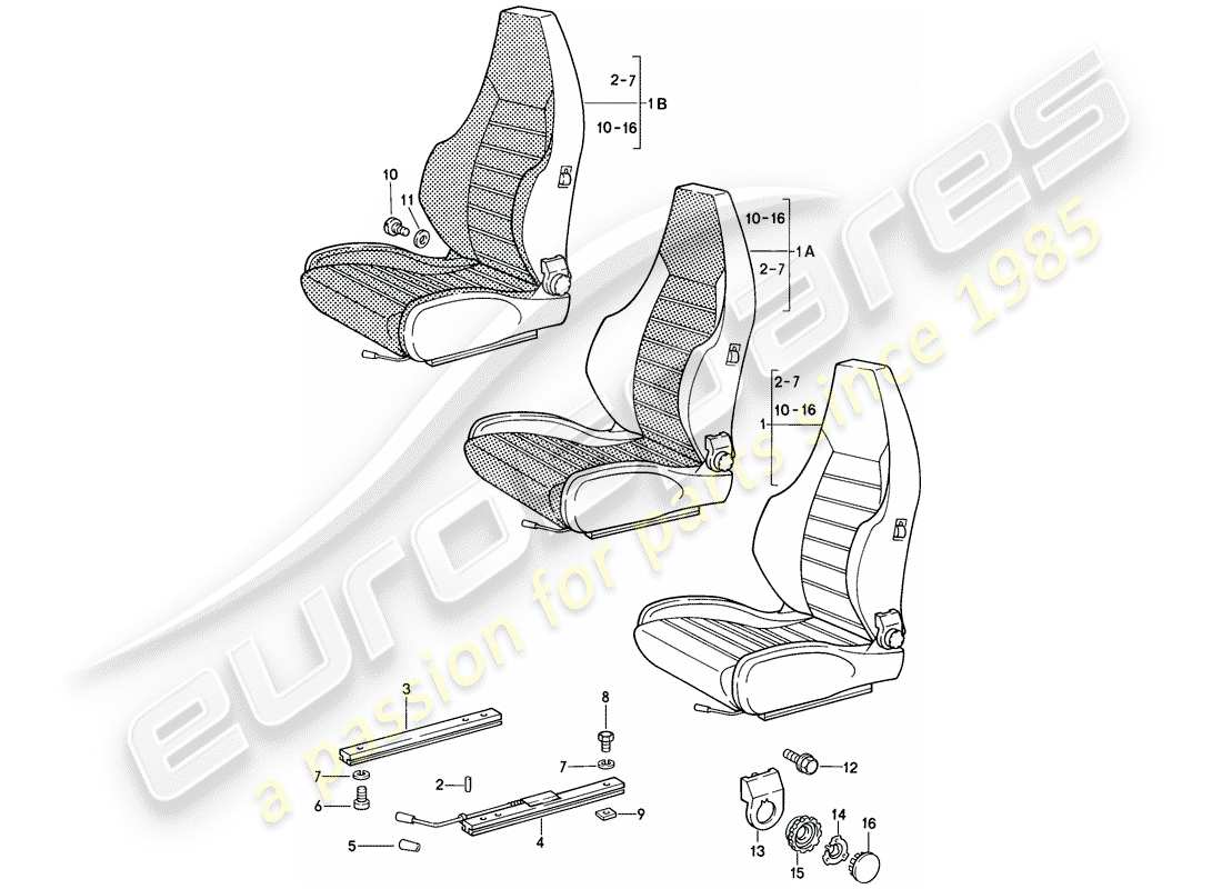 a part diagram from the porsche 1983 (928) parts catalogue