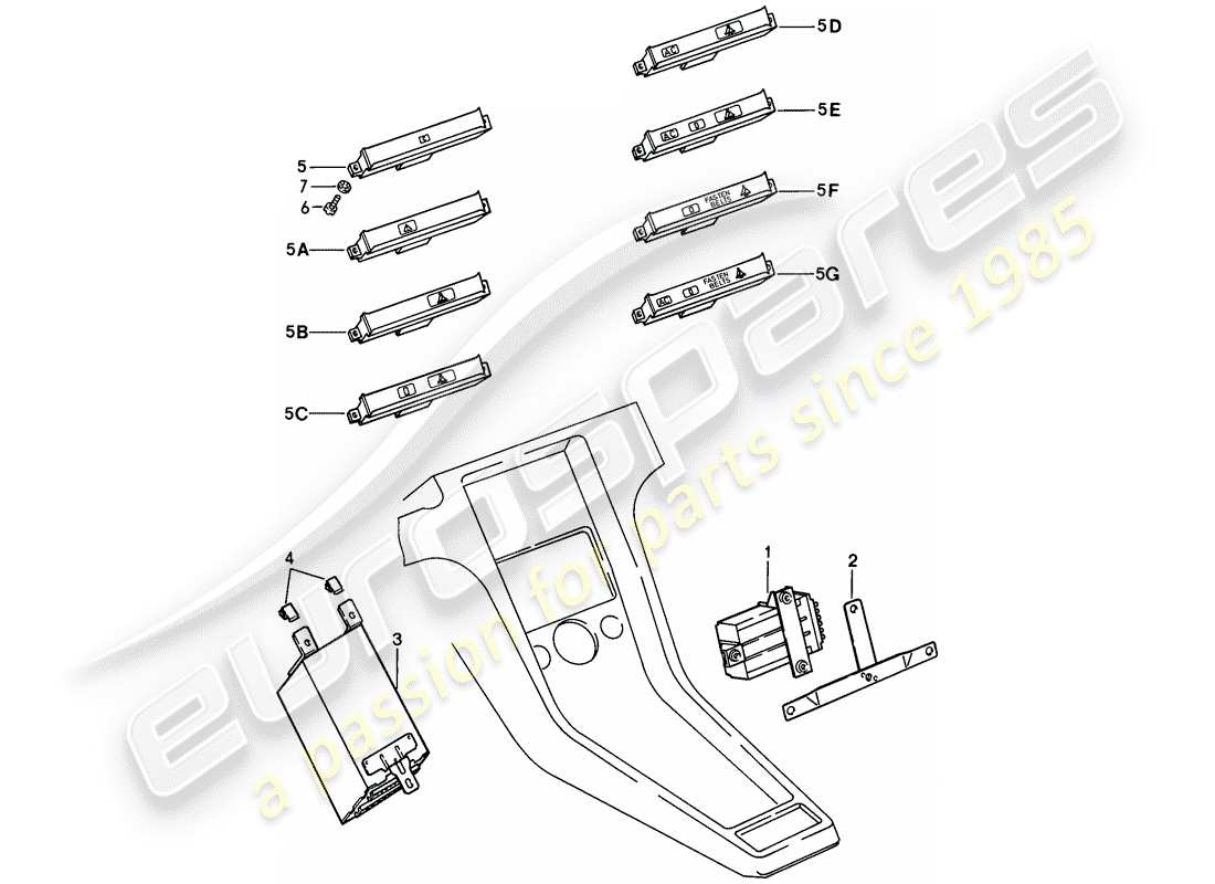 a part diagram from the porsche 1981 (928) parts catalogue