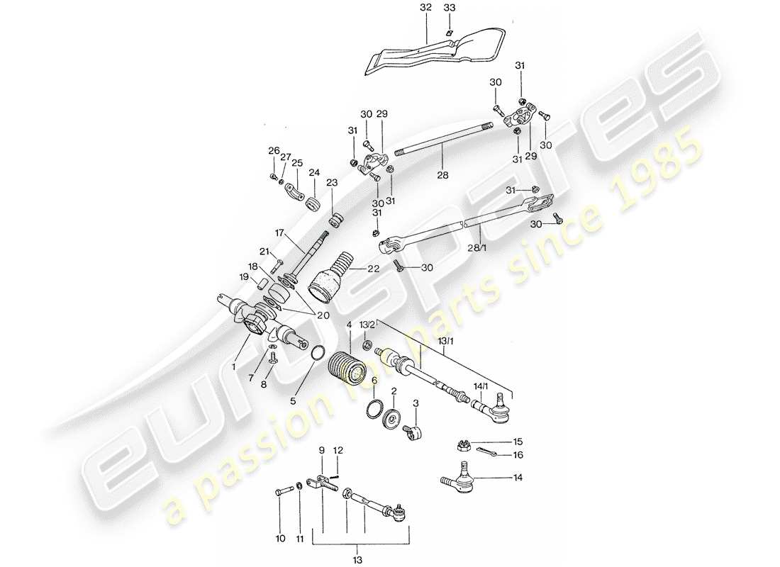 a part diagram from the porsche 1974 (911) parts catalogue