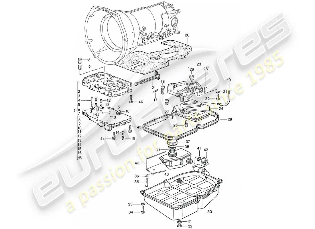 VIEW PARTS DIAGRAMS FROM THE PORSCHE 928 PARTS CATALOGUE a part diagram from the porsche 928 parts catalogue
