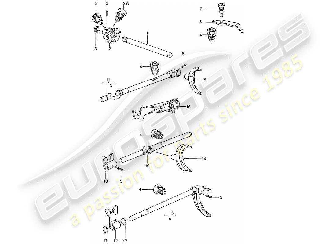 a part diagram from the porsche 968 parts catalogue