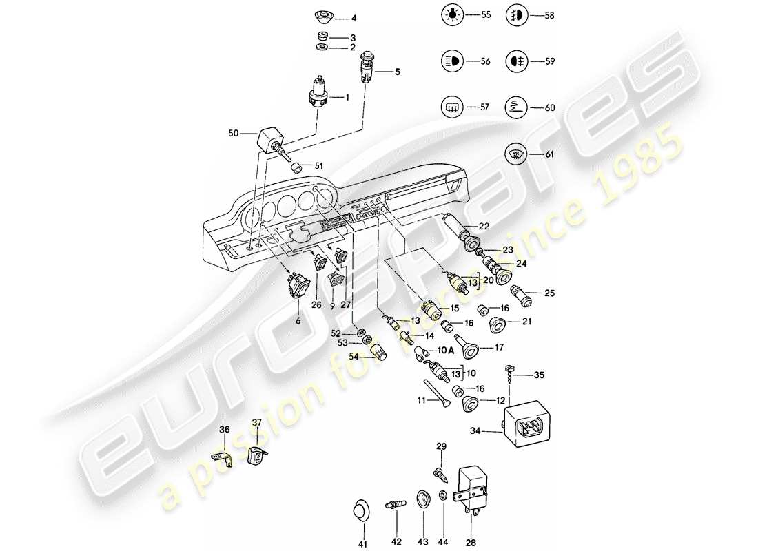 a part diagram from the porsche 1986 (911) parts catalogue