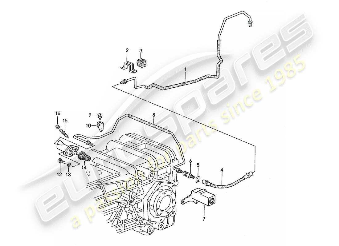 a part diagram from the porsche 928 parts catalogue