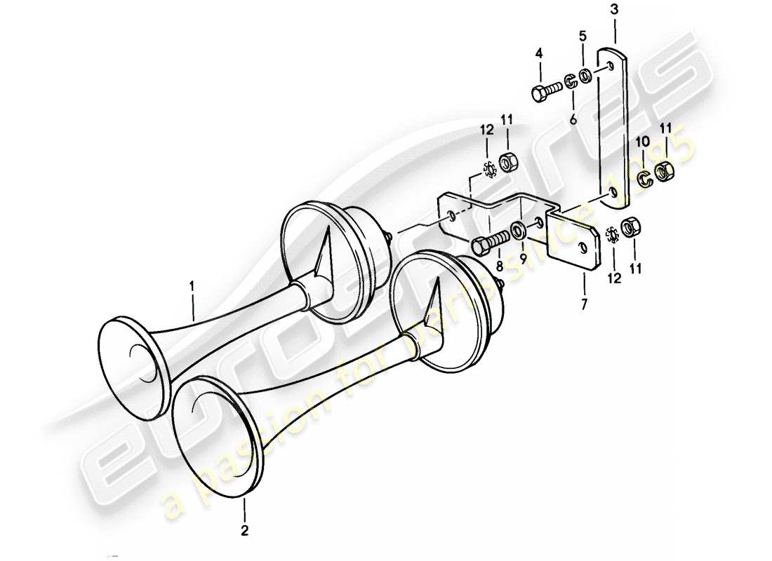 a part diagram from the porsche 928 parts catalogue
