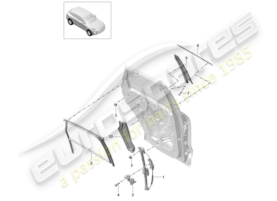 a part diagram from the porsche macan parts catalogue