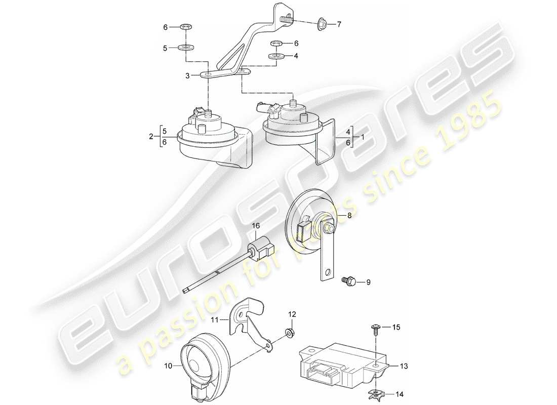 a part diagram from the porsche cayman parts catalogue