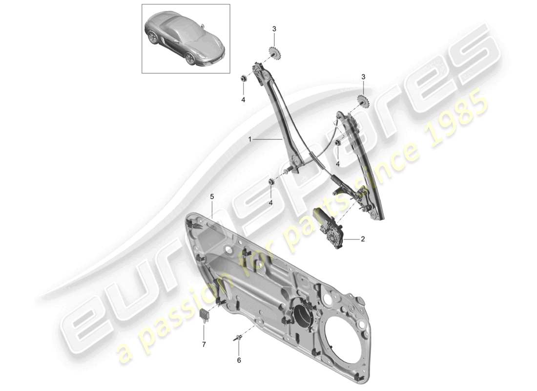 a part diagram from the porsche 2015 (981 boxster) parts catalogue