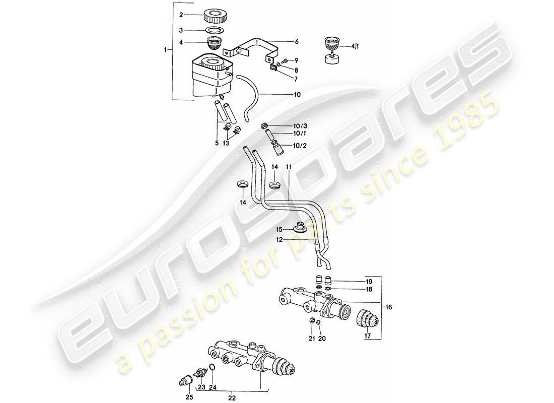 a part diagram from the porsche 1976 (911) parts catalogue