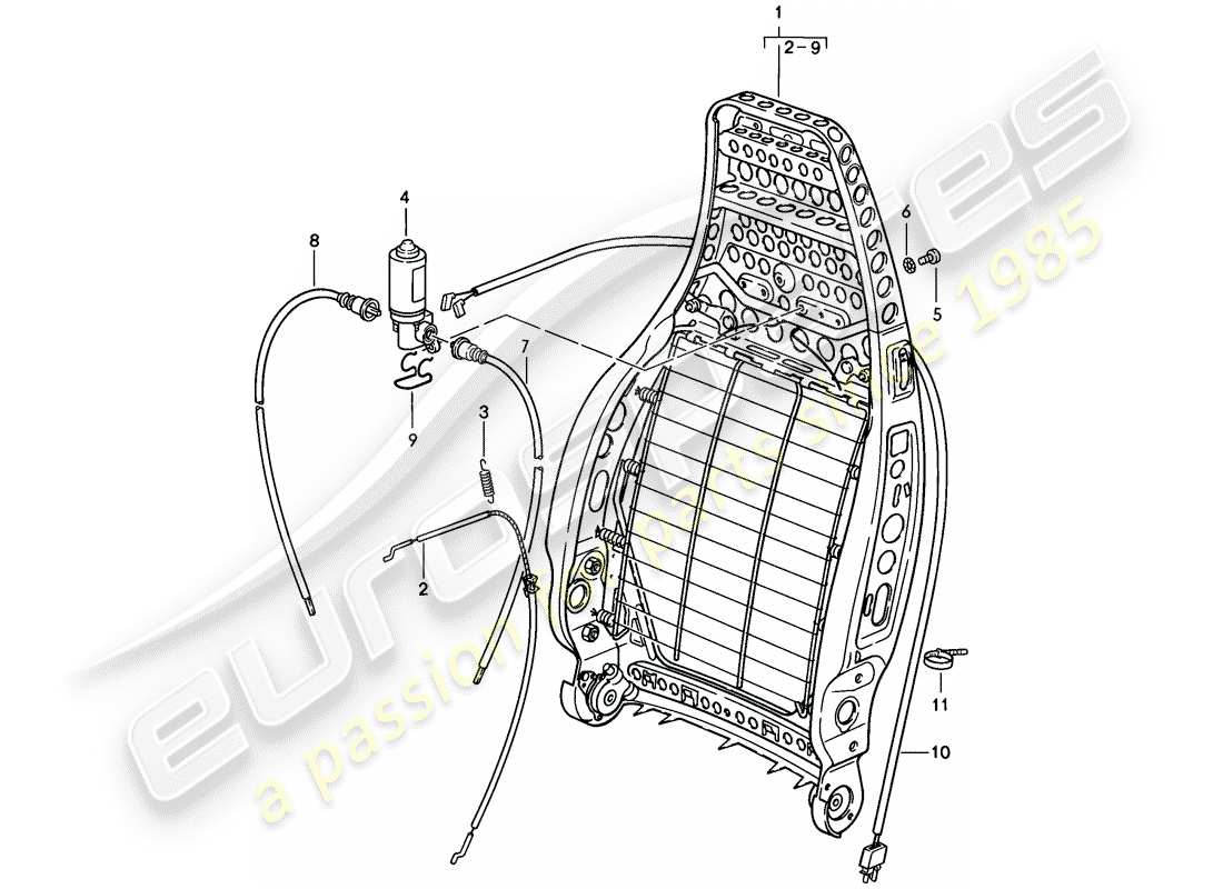 a part diagram from the porsche 928 parts catalogue